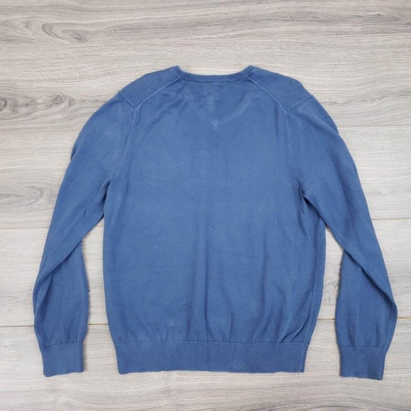 Lands’ End V-Neck Pullover Sweater Blue Size Medium - Picture 7 of 7